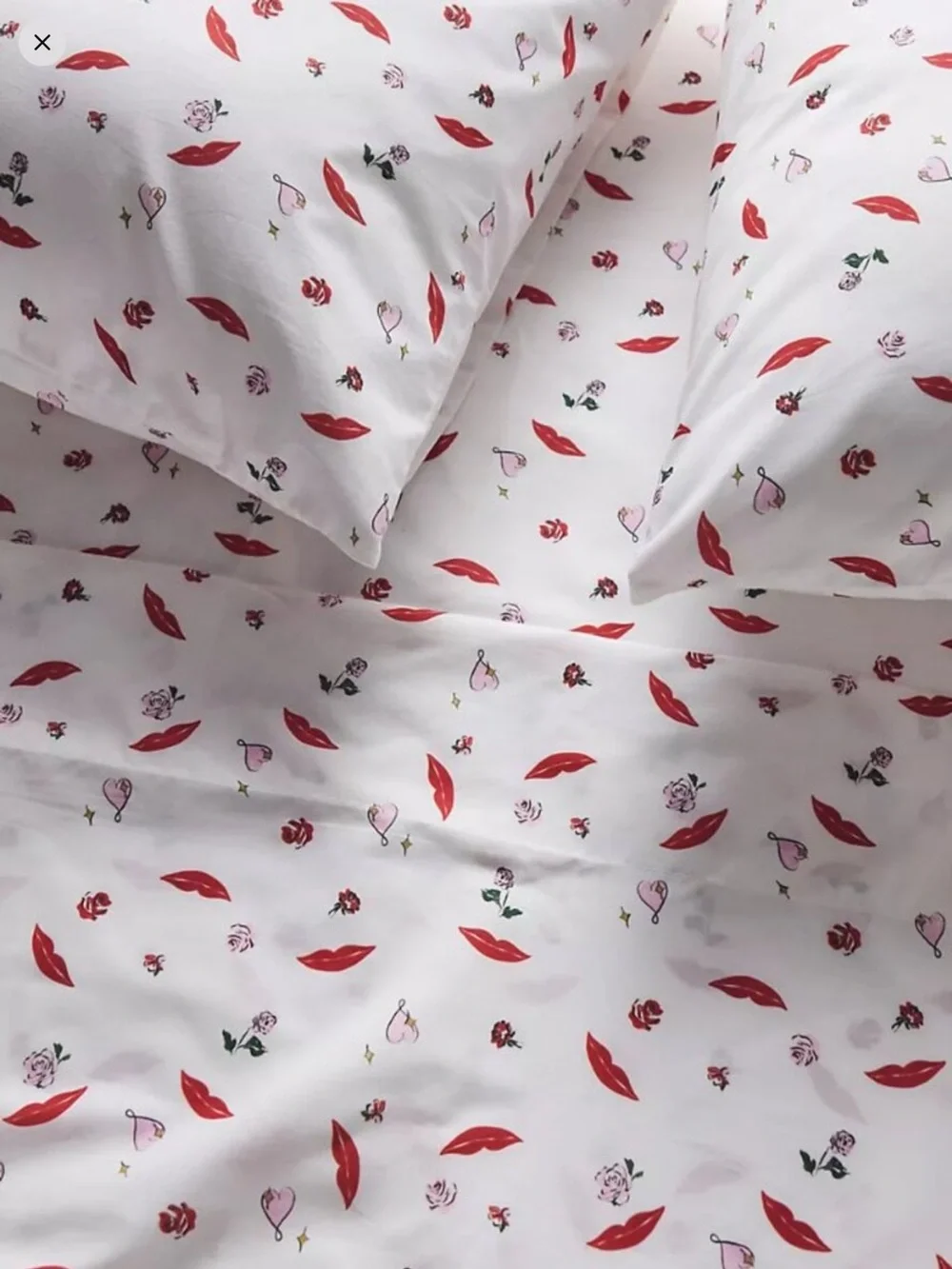 💋Anthropologie Pillowcases Organic Cotton Percale Queen Standard New Set of 2